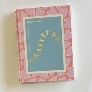 Daily Thanks Pink Hearts Blue Gold Gratitude Journal New Affirmation Writing